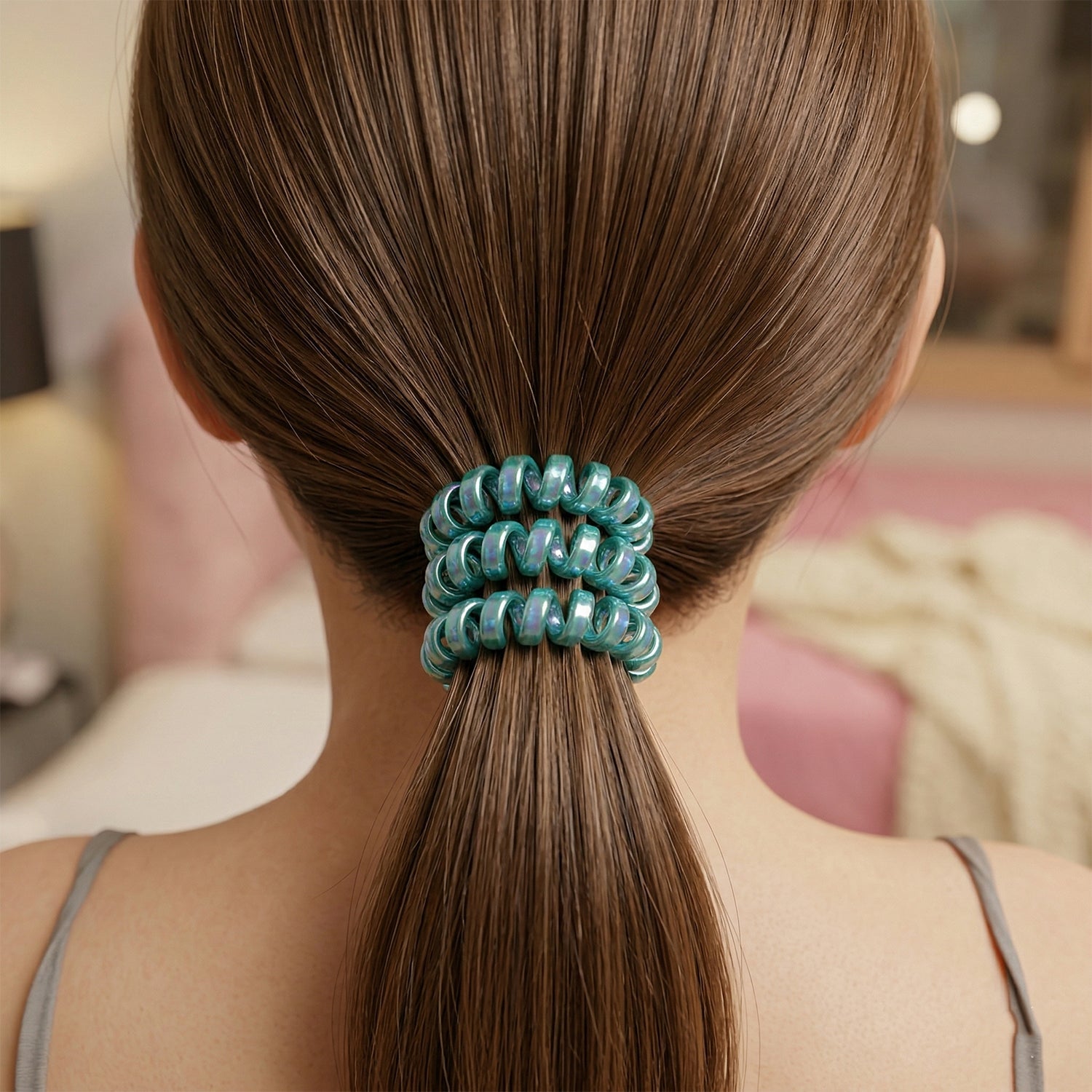 Premium multicolor spiral coil hair bands for daily wear