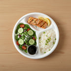 Eco-friendly microwave-safe 3 compartment bagasse disposable plate