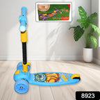 Foldable kids scooter featuring height adjustable handlebar and durable steel frame