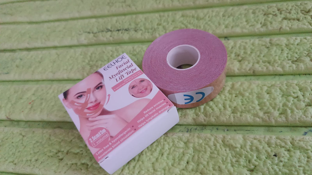 Detailed view of the 2.5cm x 5m roll of Velvet Wellness Face Lifting Tape.
