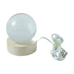 Wooden base supporting LED crystal decor light lamp