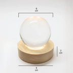 Religious gift crystal night lamp with detailed Lakshmi engraving