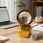 Crystal ball night lamp with energy-efficient LED illumination