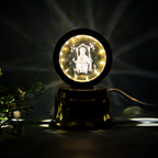 LED night lamp base with Bajrang Bali 3D engraving crystal ball