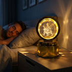 Decorative crystal ball night lamp with warm LED glow