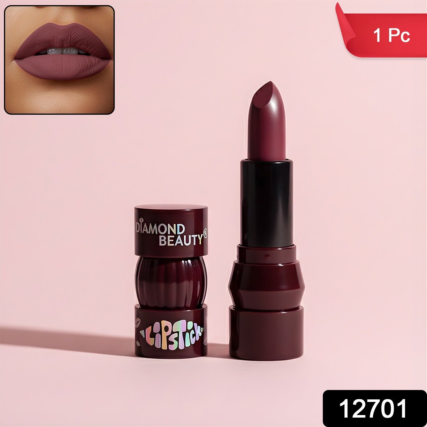 Highly pigmented matte lip color lipstick in stylish travel case
