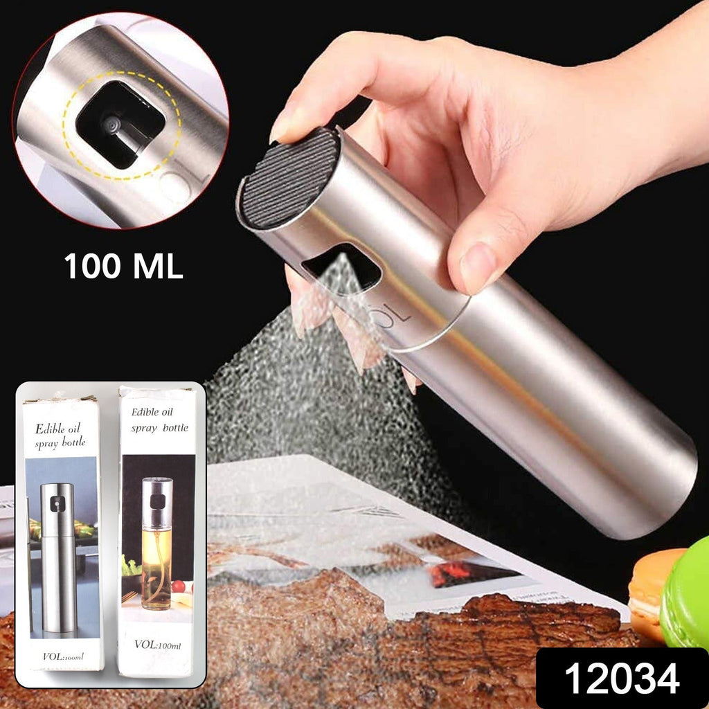 Easy-to-use oil spray bottle with transparent glass for kitchen.