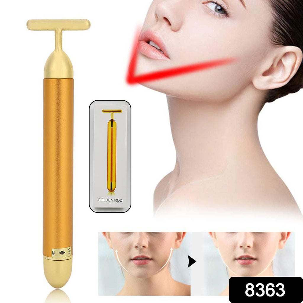Close-up of the Golden Energy Vibrating Face Massager.