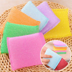 Scratch proof kitchen scrubber pads in a stack, ready for use on delicate surfaces.