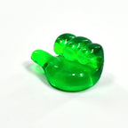 An overhead view of several hand shape wall clips showcasing their compact size.