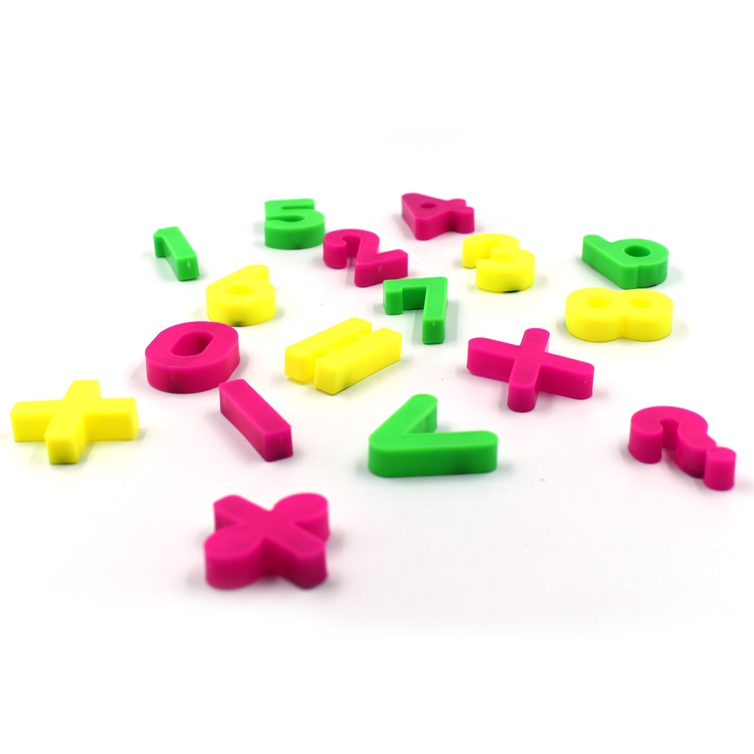 Vibrant magnetic numbers in different colors, ideal for early math development.
