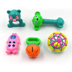 Playful rattles baby toy assortment for early childhood development.