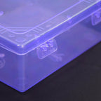 Durable plastic storage box, ideal for decluttering home or office spaces.