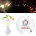 Detailed view of the auto-sensor mushroom night light's base and design.