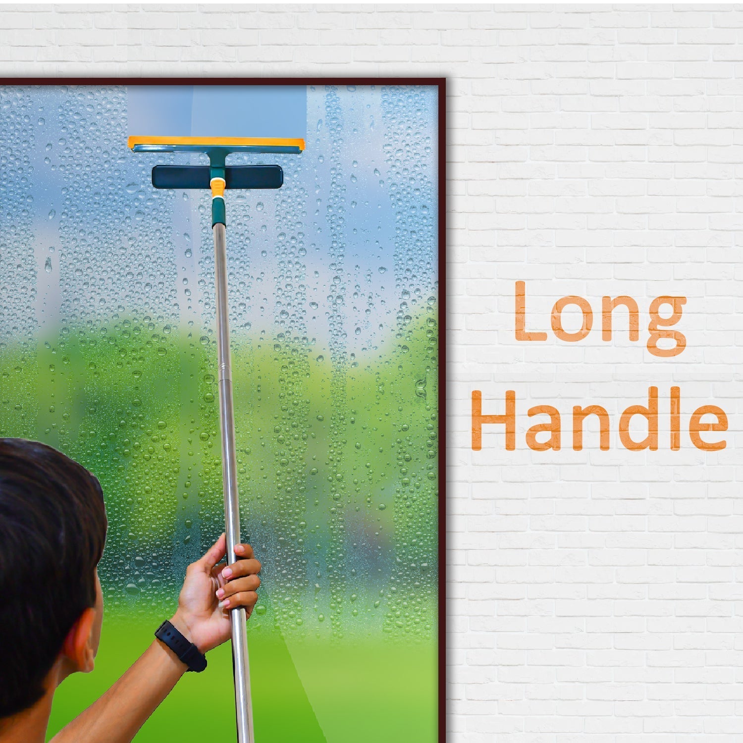 The versatile 3-in-1 Glass Wiper cleaning different household surfaces like floors and tiles.