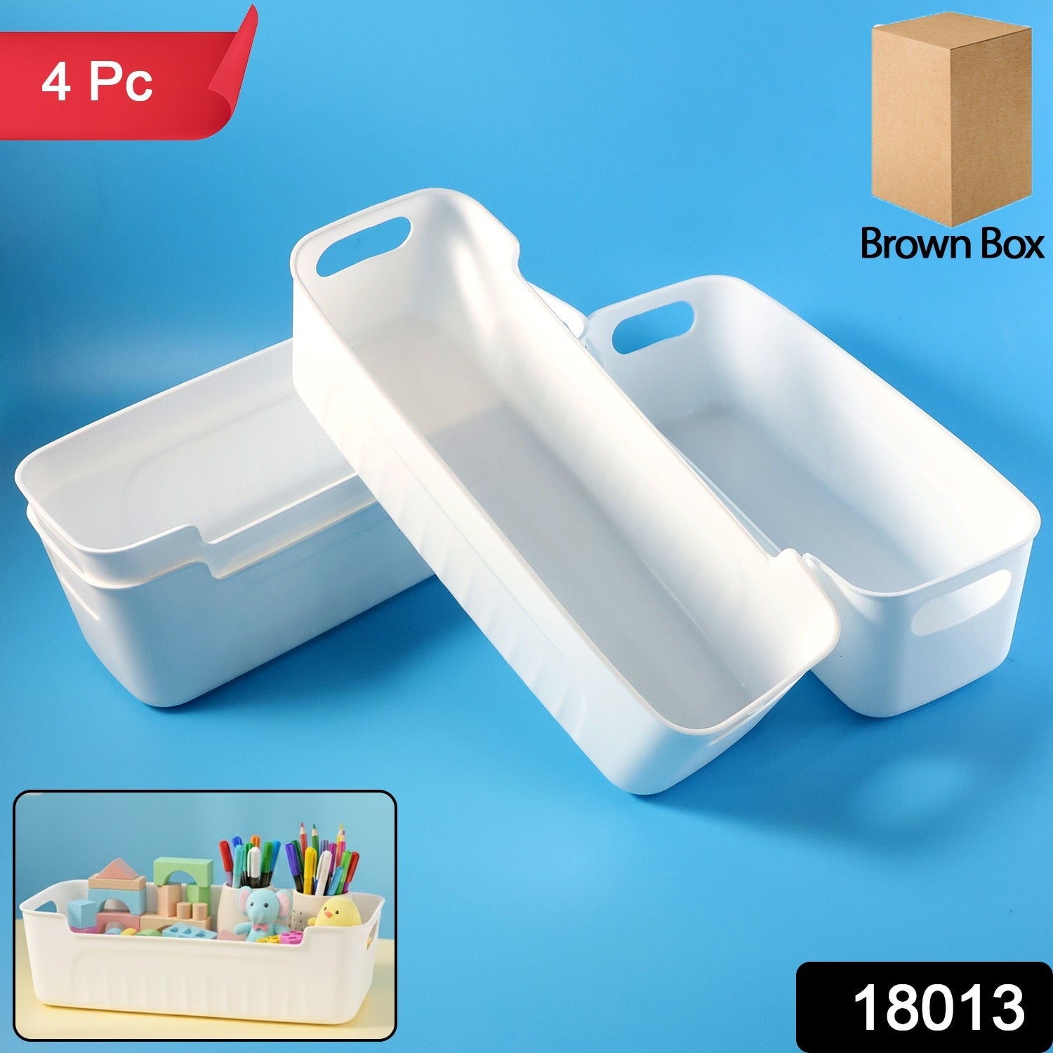Stackable storage baskets organizing home drawers