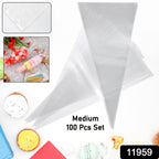 Medium disposable piping bag with cream for cupcake decoration
