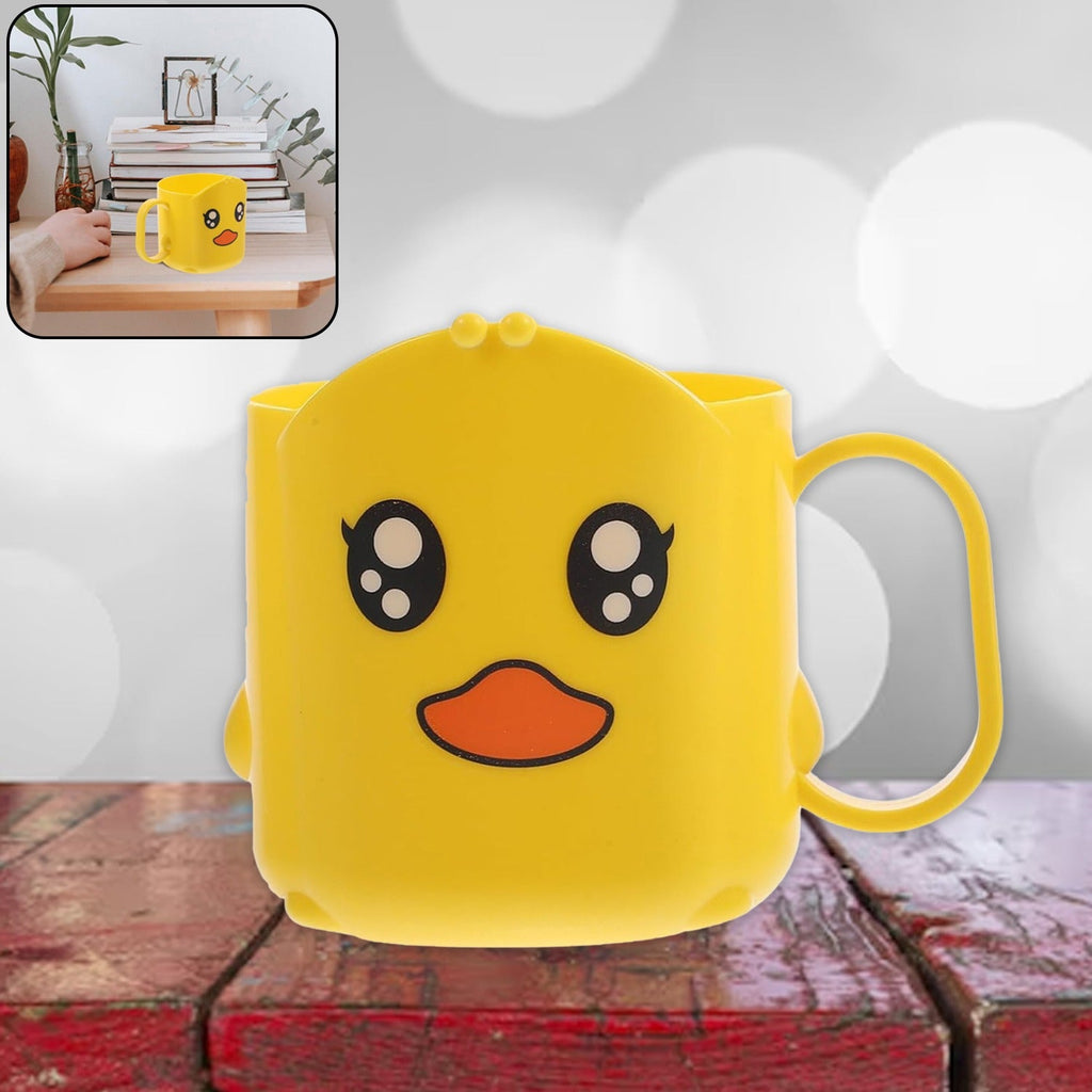 Colorful cartoon plastic toothbrush cup with animal prints for kids