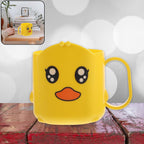 Colorful cartoon plastic toothbrush cup with animal prints for kids