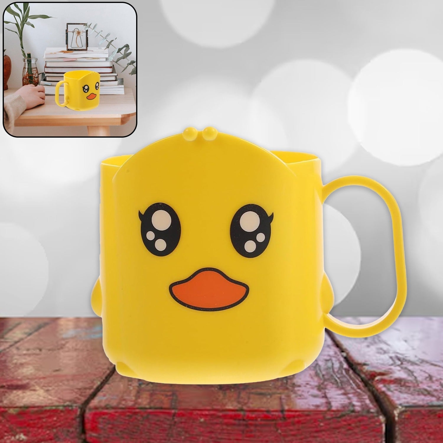 Colorful cartoon plastic toothbrush cup with animal prints for kids