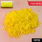 Bright orange elastic rubber bands for office and home use