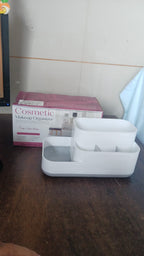Another angle of the clear organizer showing its dimensions.