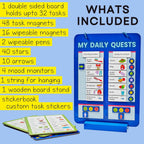 Kids learning sticker board with activity cards