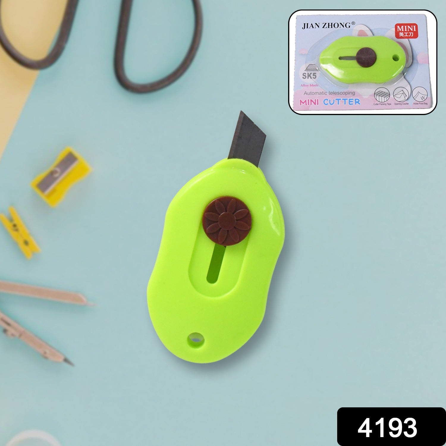 Close-up of Mini Cloud Cutter with sharp stainless steel blade extended