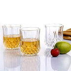 Transparent unbreakable plastic glasses set, ideal for daily use.