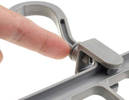 A neatly folded set of anti-skid wardrobe hangers, ready for compact storage.