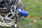 High-strength anti-theft disc lock for scooters and bikes in black finish.