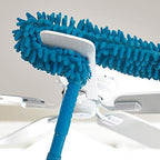 Close-up of the washable microfiber head of the versatile cleaning duster.