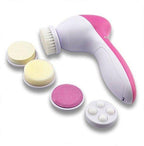 Close-up of the VelvaBloom 5-in-1 facial massager showing its ergonomic handle.