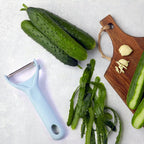 Multipurpose kitchen cutting board set with knife and peeler