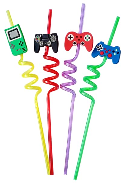 Durable reusable plastic straws featuring fun cartoon trucks.