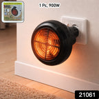 Wall outlet electric room heater providing fast ceramic heating