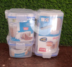 Versatile rectangular plastic containers suitable for various food storage needs.