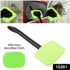Close-up of microfiber cloth for car glass cleaner wiper by Velvet Wheels