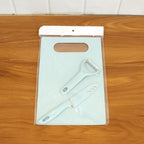 Complete 3 in 1 Kitchen Knife, chopping board and peeler set