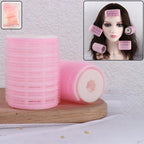 Set of self-grip hair styling velcro rollers for natural curls and waves