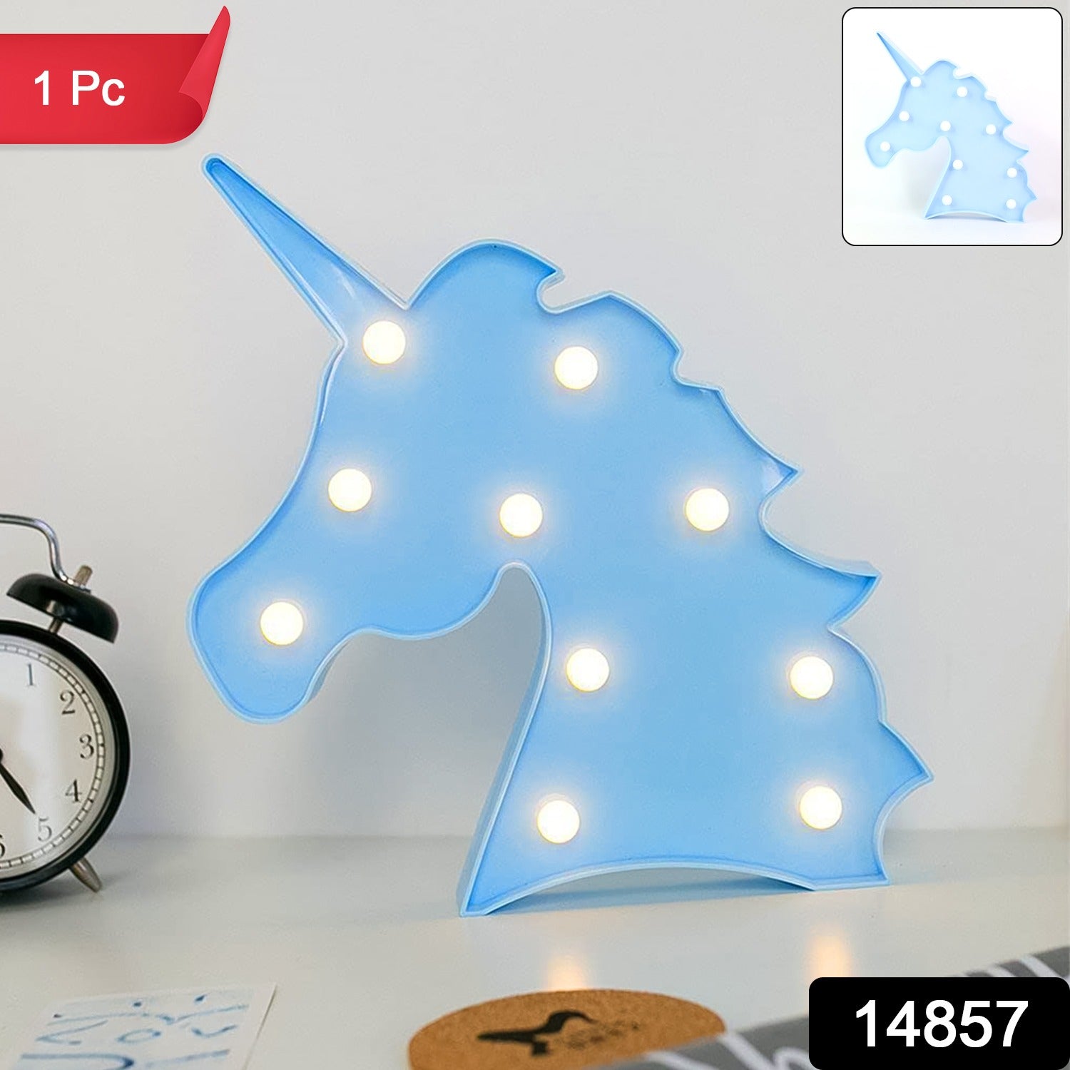 Battery operated unicorn shaped night lamp for kids bedroom decor