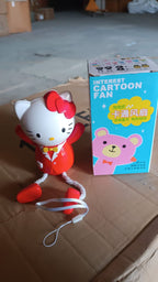 Compact USB cartoon kitty mini fan with detachable head