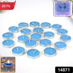 Close-up of multicolor tea light candles in sleek metal holders for home decoration