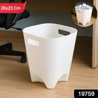 Modern square-shaped dustbin with smooth rounded corners