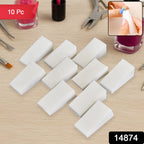 Set of 10 professional manicure and pedicure nail polishing sponges