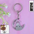 Jai Shri Ram Metal Keychain with Lord Hanuman silhouette on a clean background.