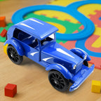 A front view of the 10-inch Vintage Metal Car, showcasing its classic design and metallic finish.