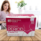 A compact 10-piece Women's Emergency Kit, neatly packaged with essential feminine hygiene items.