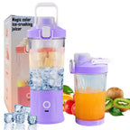 Portable Juicer with vibrant multicolor light, ready for blending.