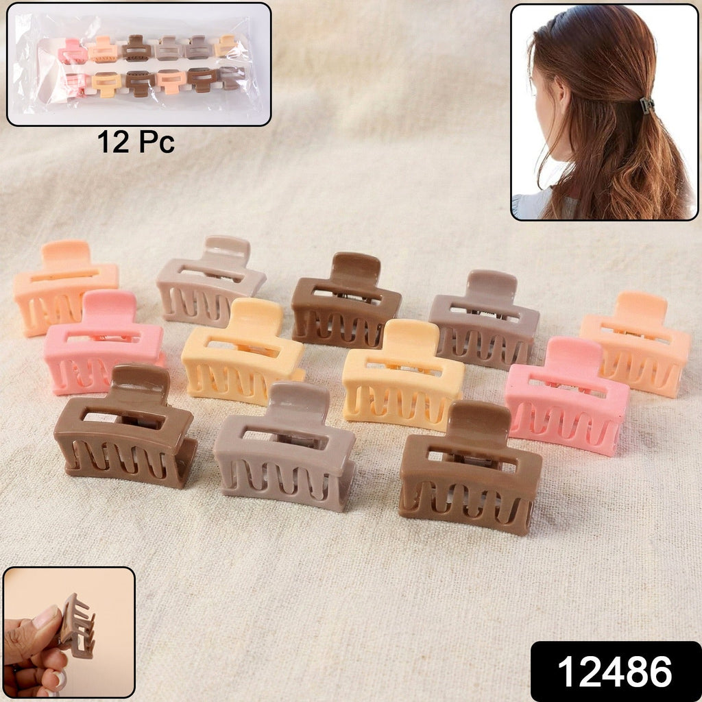 Matte finish mini hair claw clips ideal for small hair sections